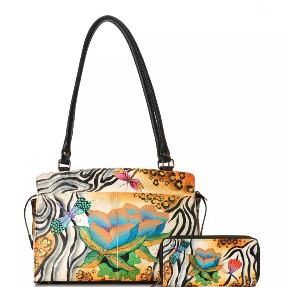Anuschka hand painted purse and wallet
